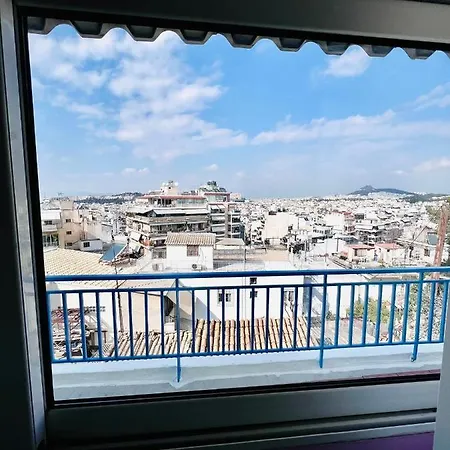 Sky With Great Location Wonderful Acropolis View In Neos Kosmos Maison d'hôtes